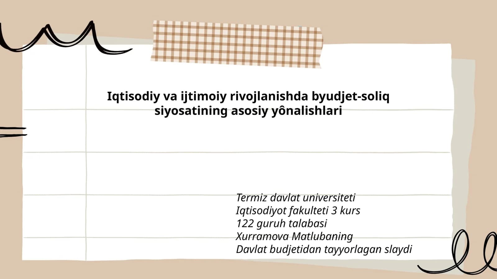 Byudjet-soliq siyosati