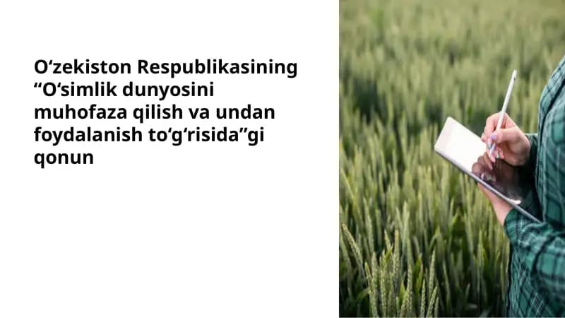 O‘simlik dunyosini muhofaza qilish va undan foydalanish to‘g‘risida qonun