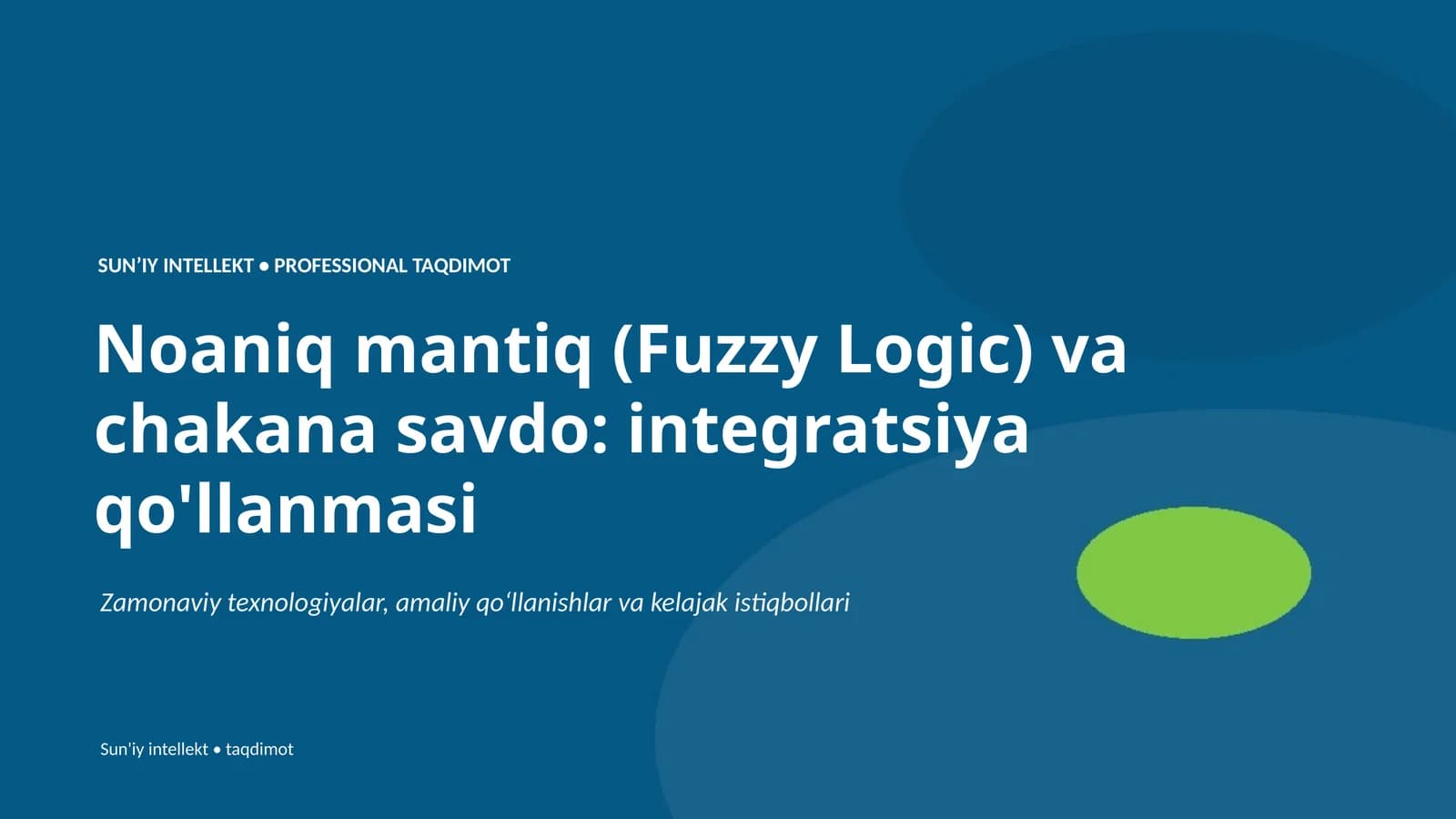 Noaniq mantiq (Fuzzy Logic) va chakana savdo: integratsiya qo'llanmasi