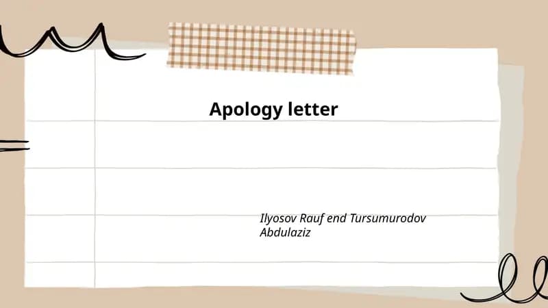 Apology letter