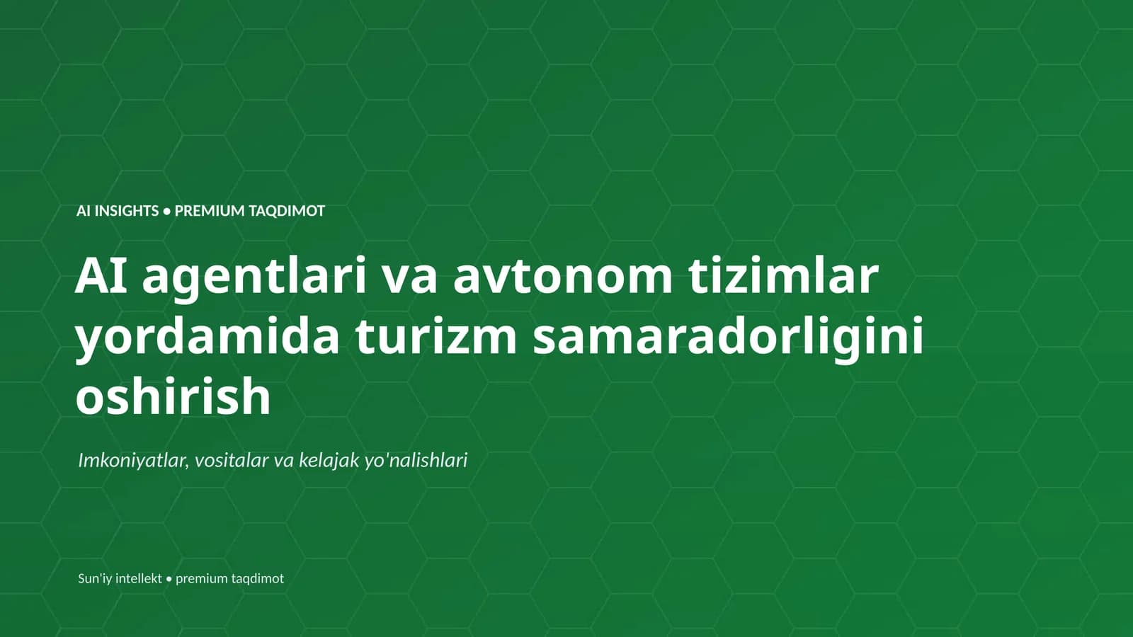 Sun'iy intellekt • premium taqdimot