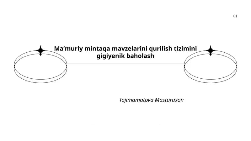 Maʼmuriy mintaqa mavzelarini qurilish tizimini gigiyenik baholash