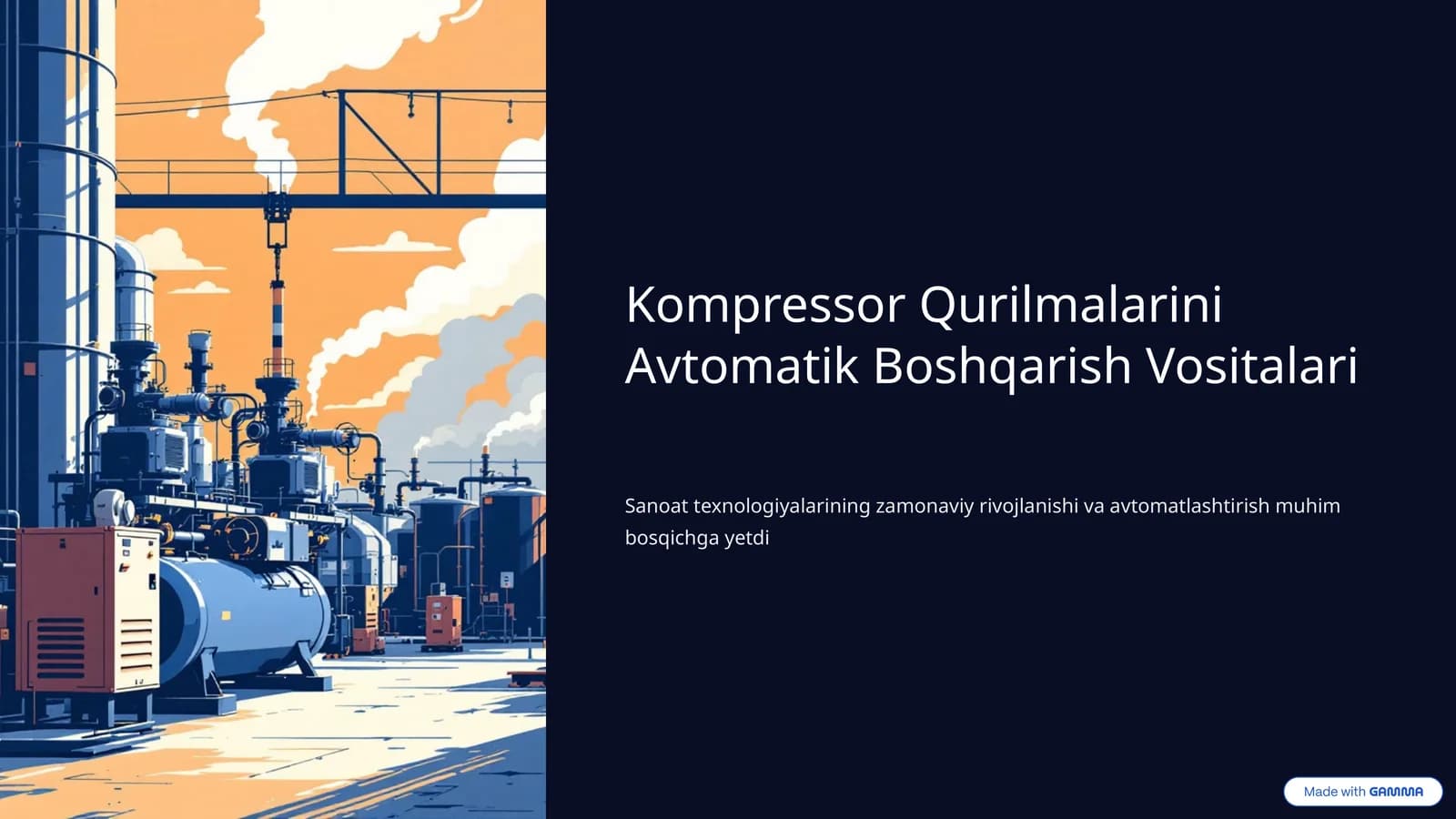 Kompressor Qurilmalarini Avtomatik Boshqarish Vositalari