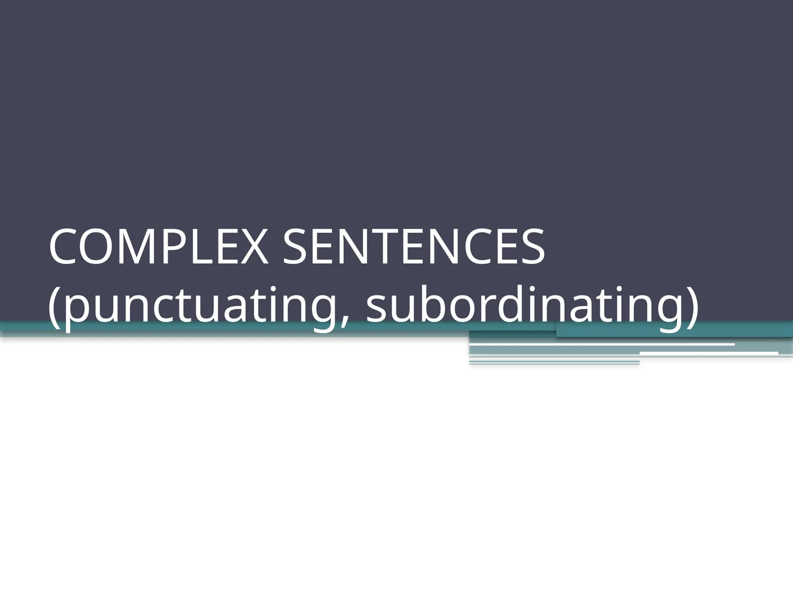 Subordination