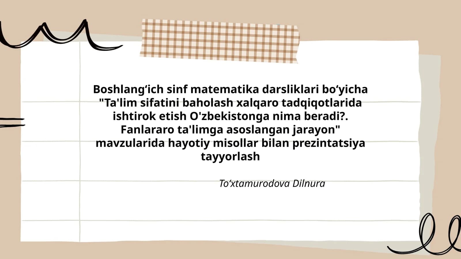 Ta'lim sifatini baholash xalqaro tadqiqotlarida ishtirok etish O'zbekistonga nima beradi?