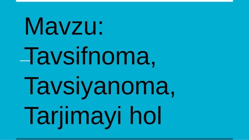 Tavsifnoma