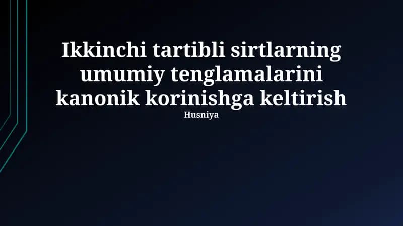Eliptik paraboloid tenglamasi
