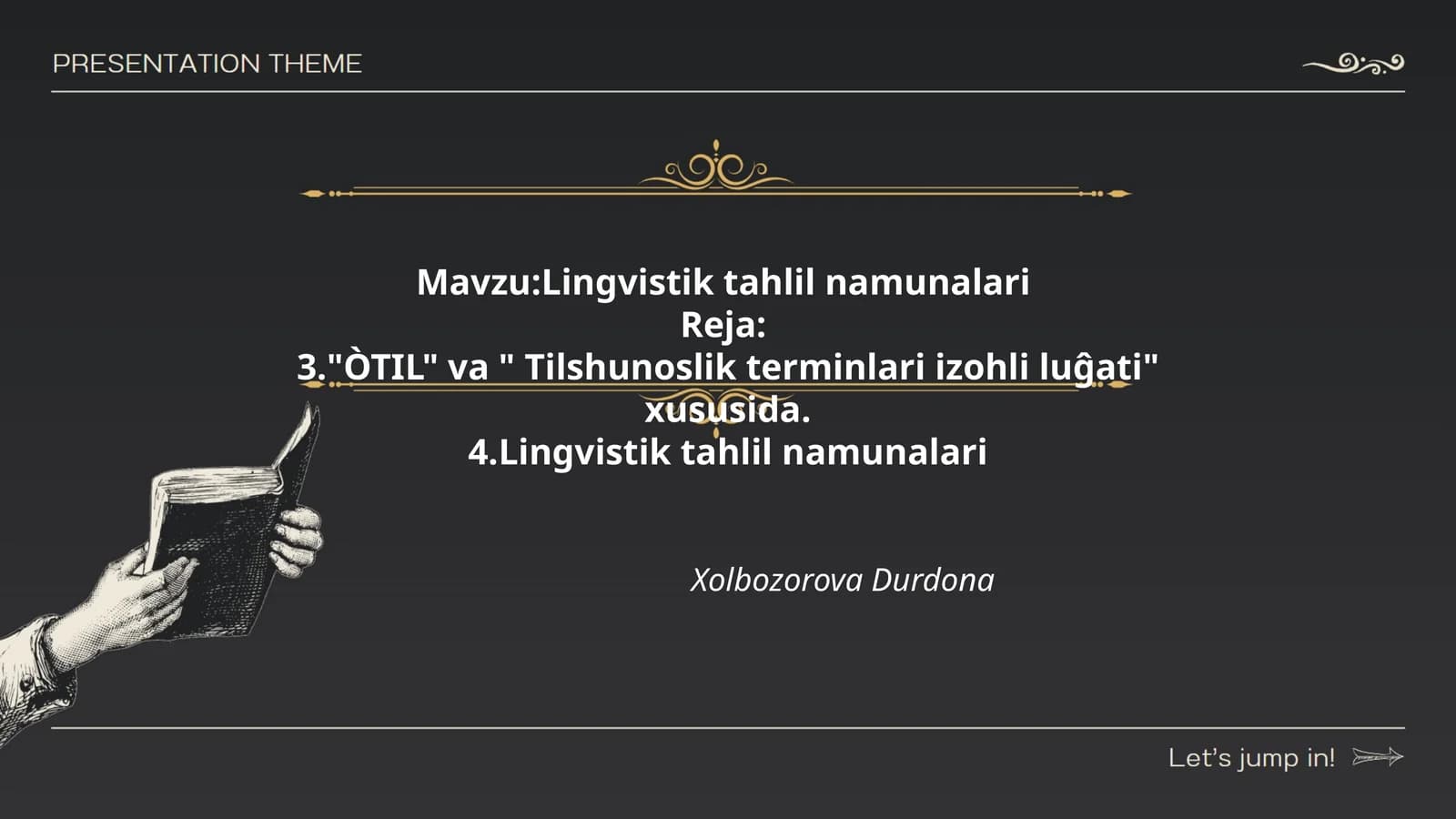 Lingvistik tahlil namunalari
