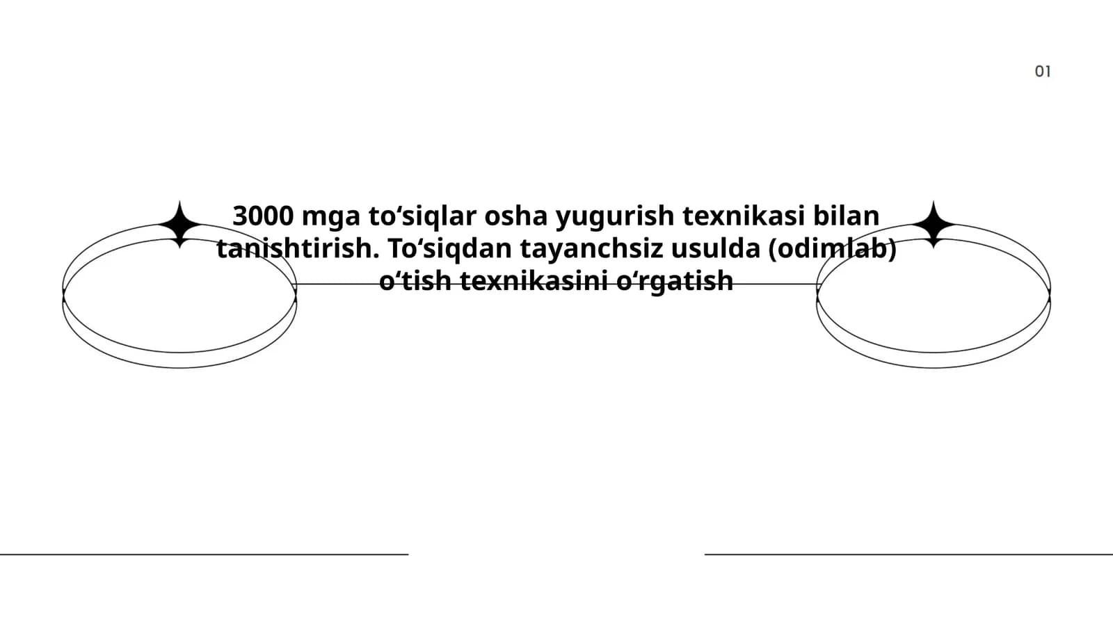 3000 mga to‘siqlar osha yugurish texnikasi bilan tanishtirish