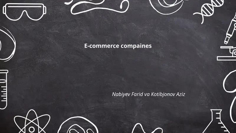 Major e-commerce Company Business Models