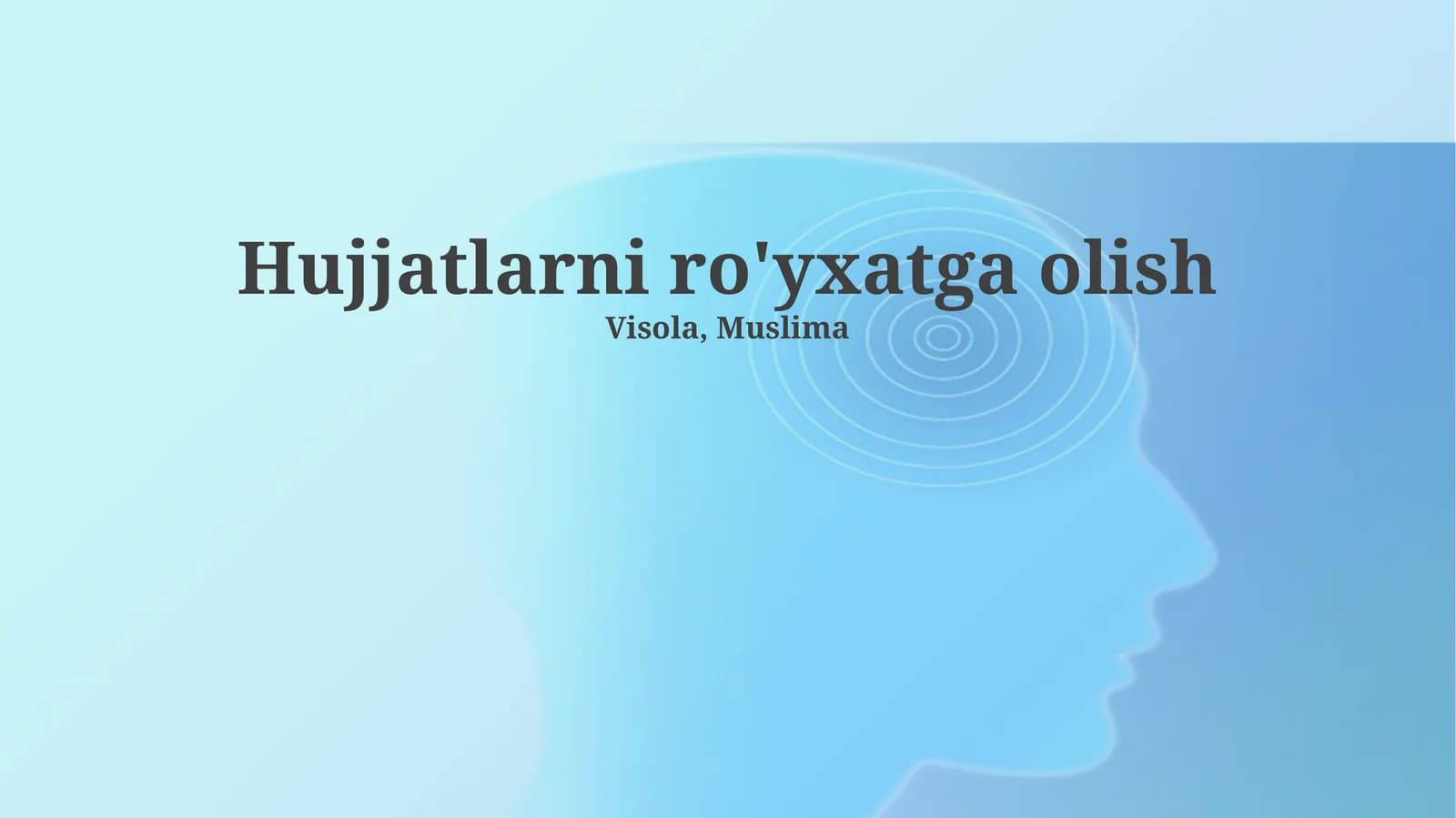Hujjatlarni ro'yxatga olish