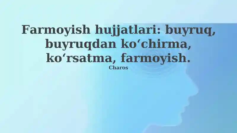 Farmoyish hujjatlari