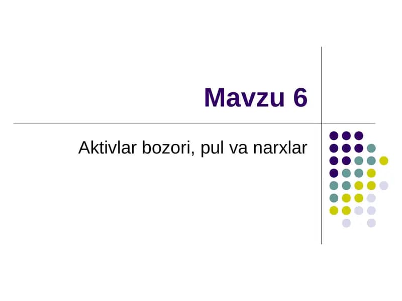 Pul va makroiqtisodiyot