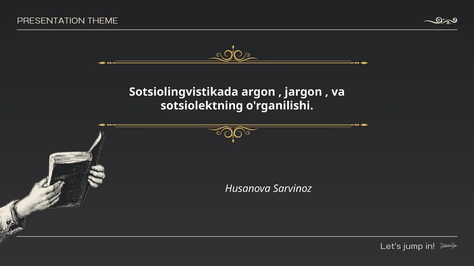 Sotsiolingvistikada argon, jargon, va sotsiolektning o'rganilishi