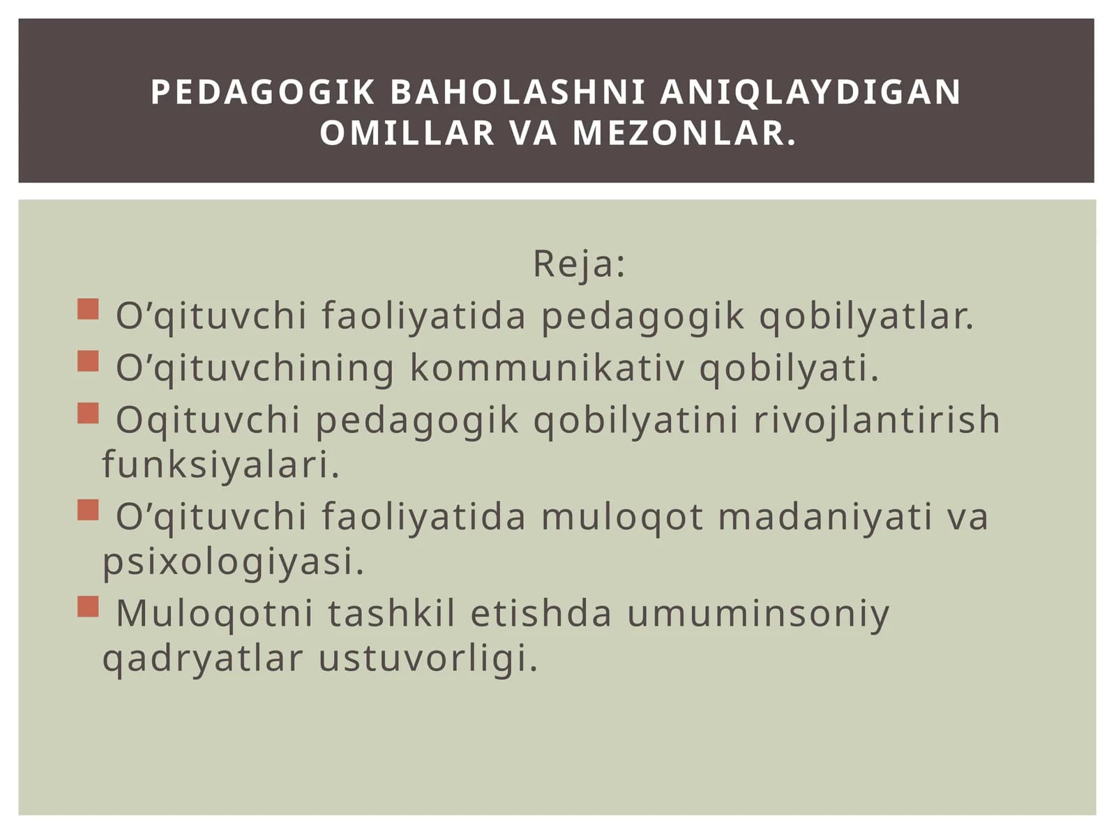 O’qituvchi faoliyatida pedagogik qobilyatlar