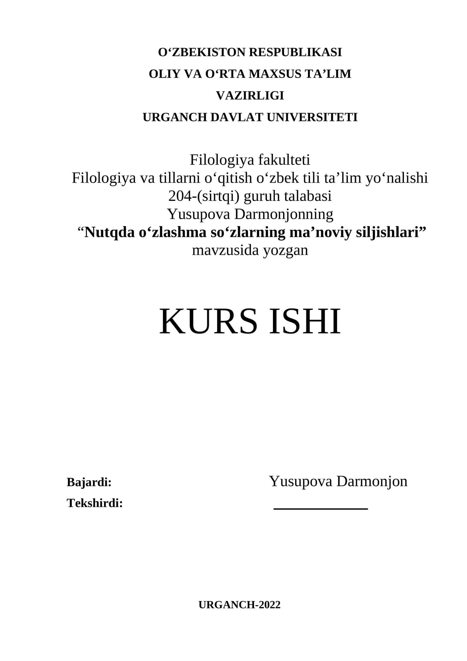 Nutqda o‘zlashma so‘zlarning ma’noviy siljishlari