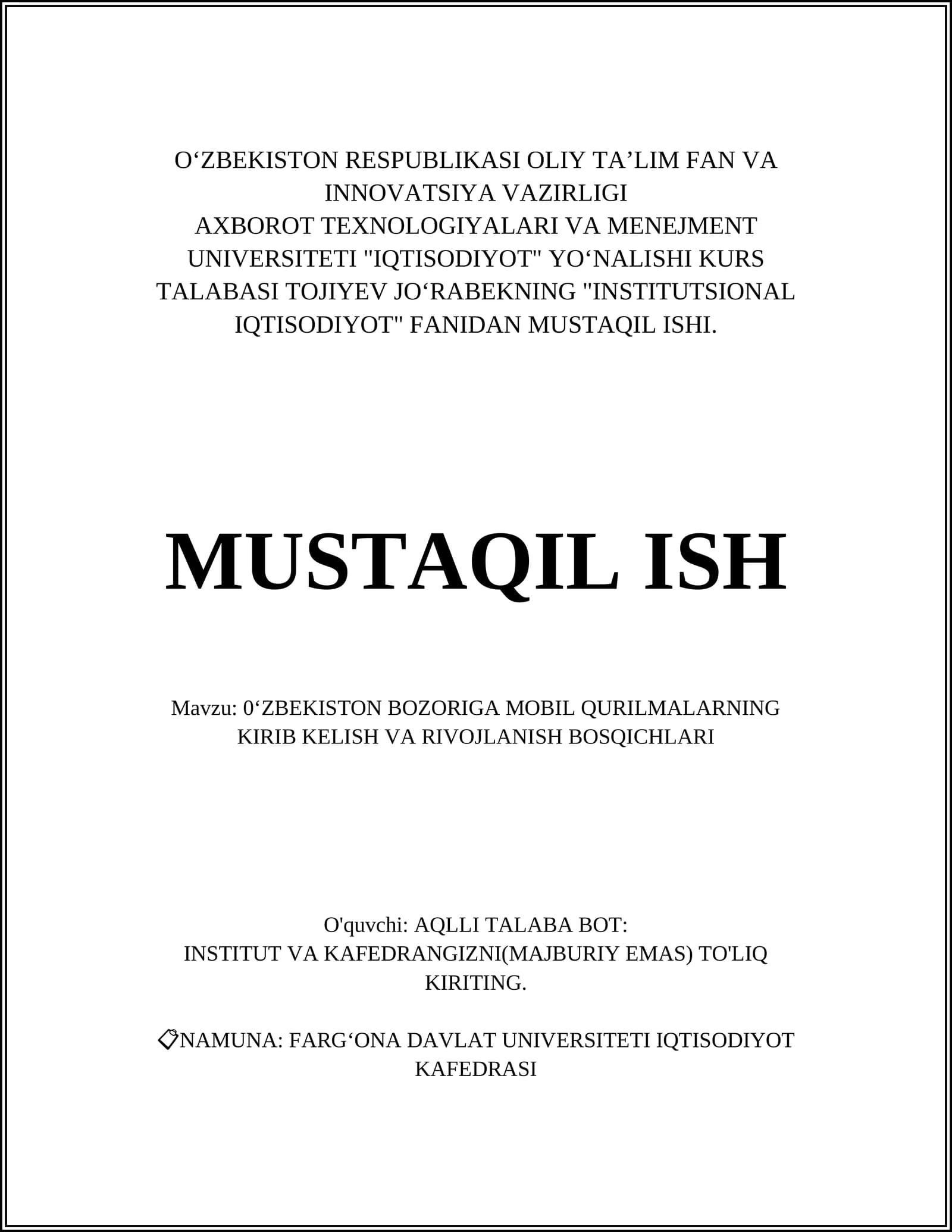 O‘zbekiston Bozoriga Mobil Qurilmalarning Kirib Kelish va Rivojlanish Bosqichlari