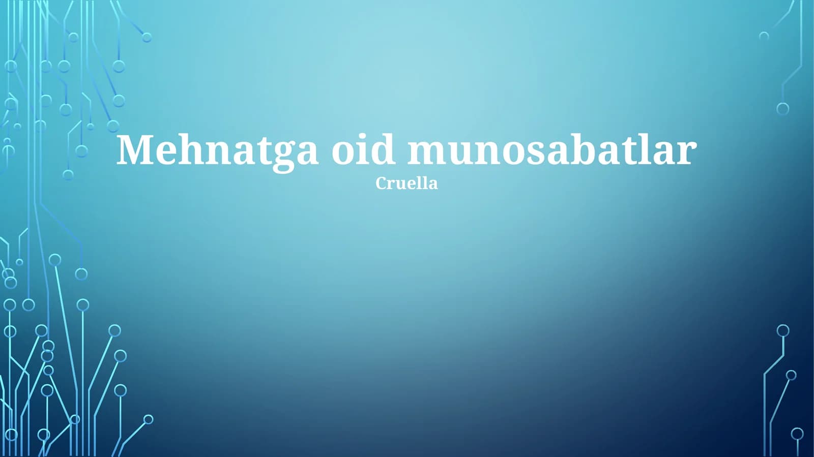 Mehnatga oid munosabatlar
