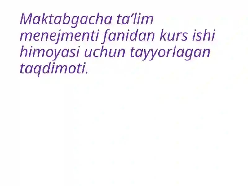 Maktabgacha ta'lim tashkilotlari   pedagog hodimlarining huquq va majburiyatlari