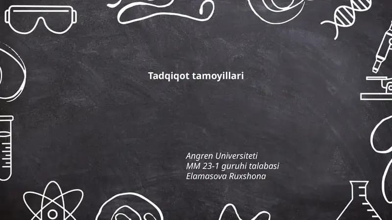 Tadqiqot tamoyillari