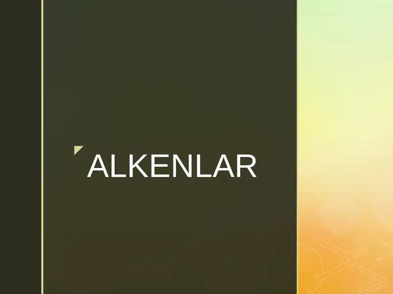 Alkenlar Dars Rejasi