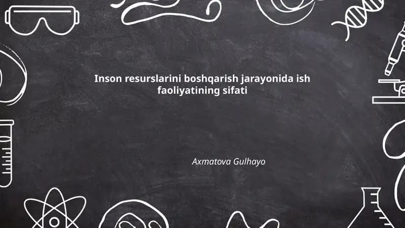 Ish faoliyati sifati