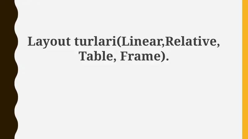 Layout turlari
