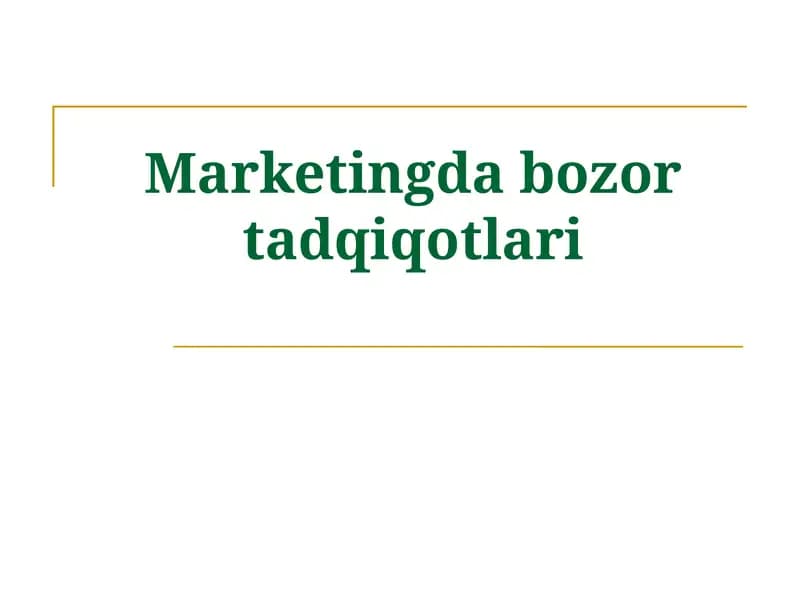 Marketingdabozortadqiqotlari
