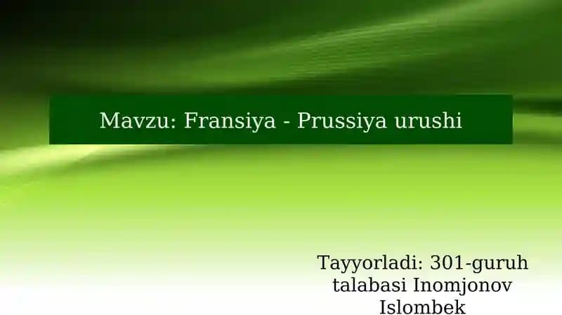Fransiya - Prussiya urushi