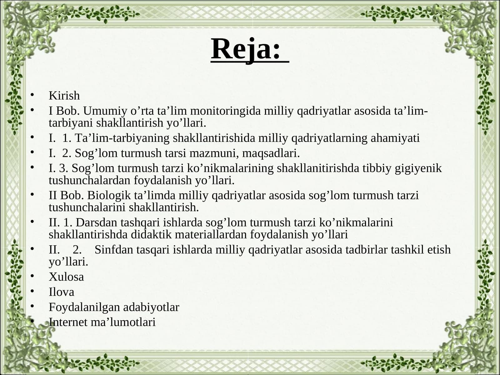 Sog'lom turmush tarzi BMI