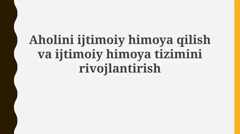 Kam ta'minlangan oilalarni qo'llab-quvvatlash