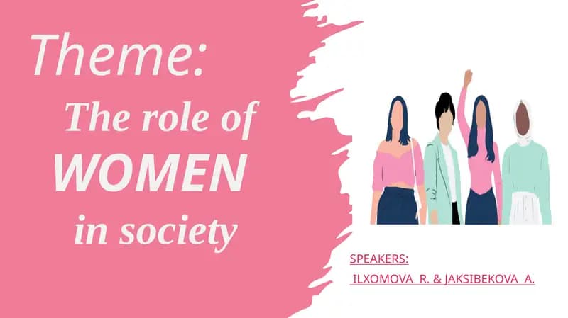 The role of WOMEN in society
