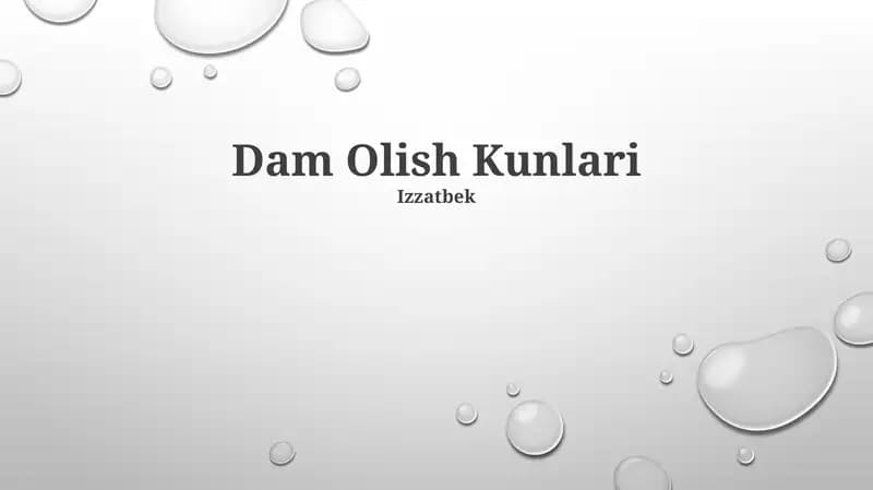 Dam Olish Kunlari