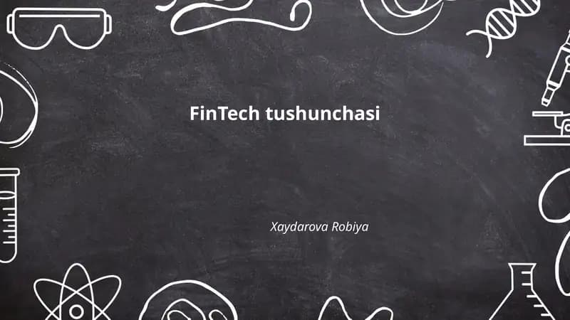 FinTech tushunchasi