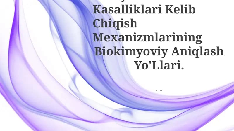 Ruhiy Va Asab Tizimi Kasalliklari Kelib Chiqish Mexanizmlari