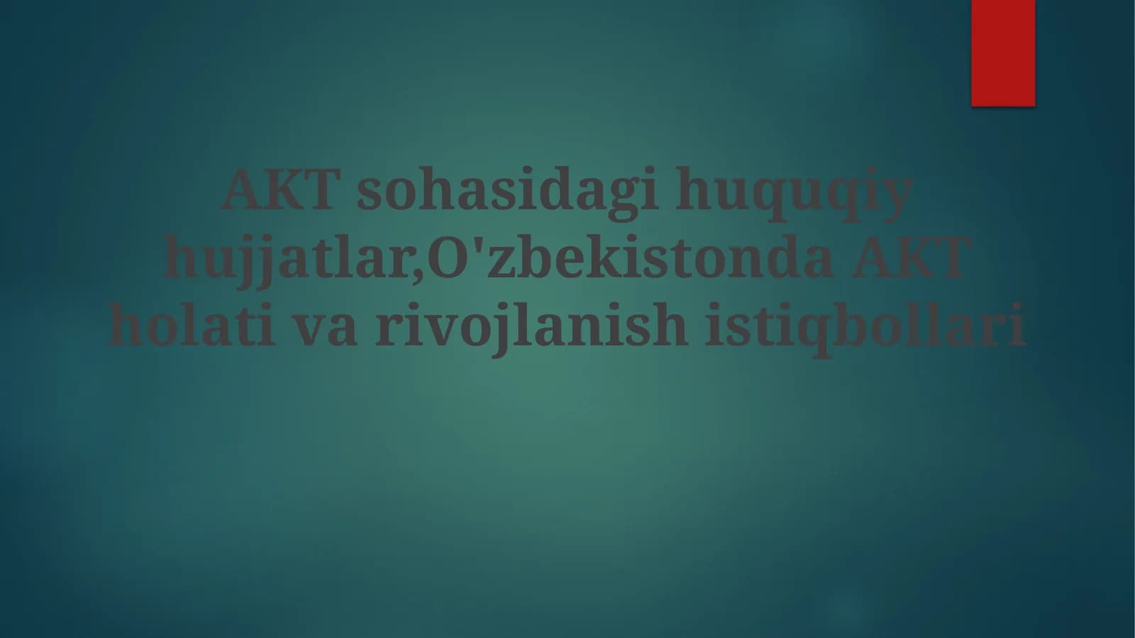 Huquqiy hujjatlar O'zbekistonda