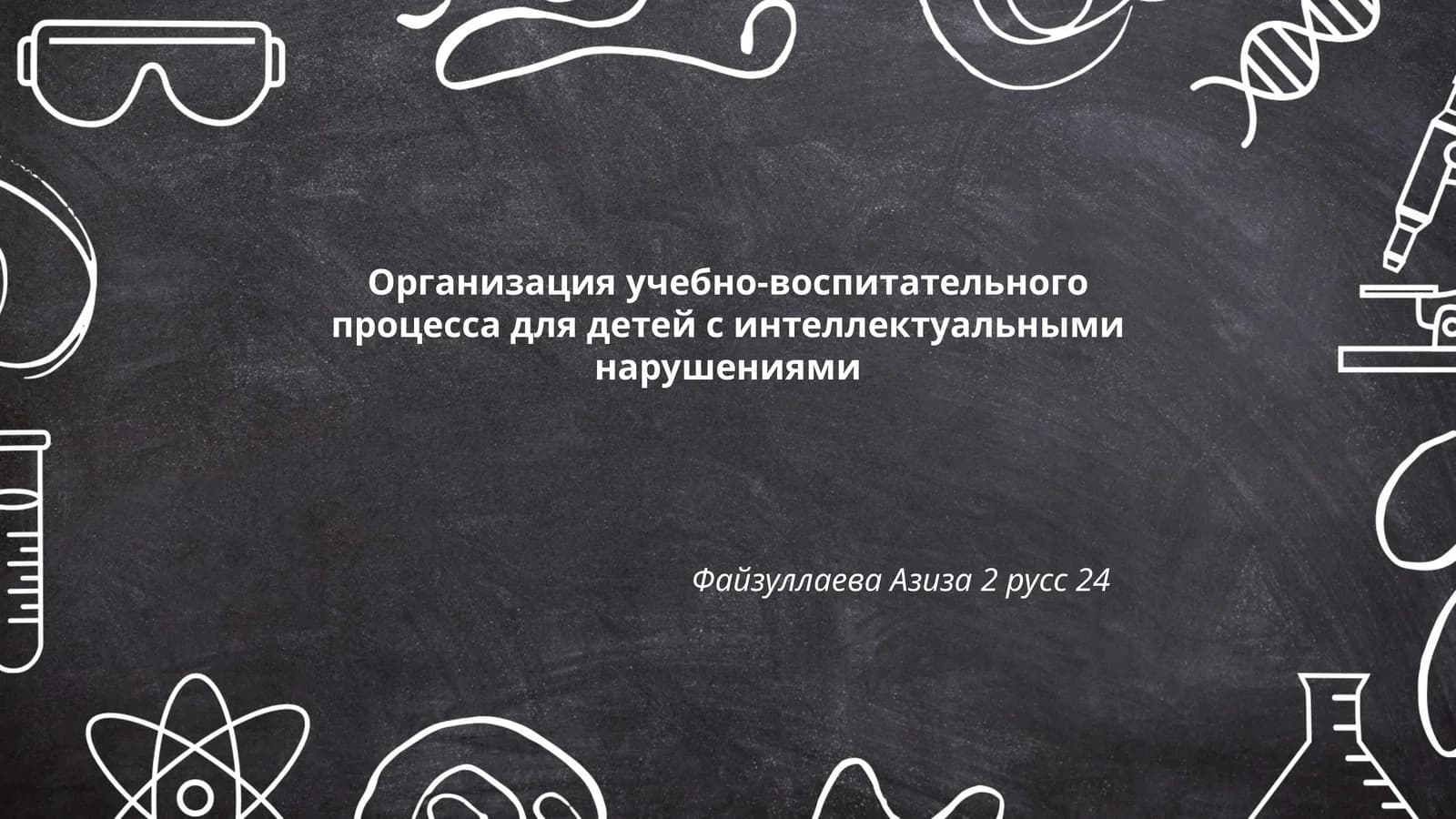 Организация учебно-воспитательного процесса для детей с интеллектуальными нарушениями