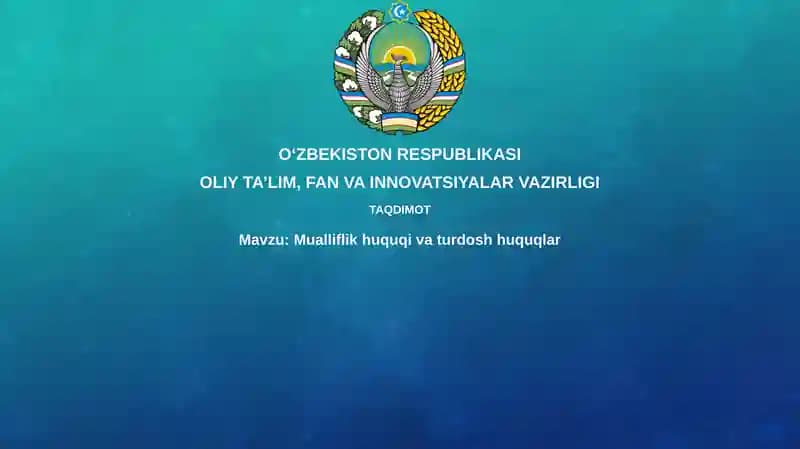 Mualliflik huquqi va turdosh huquqlar