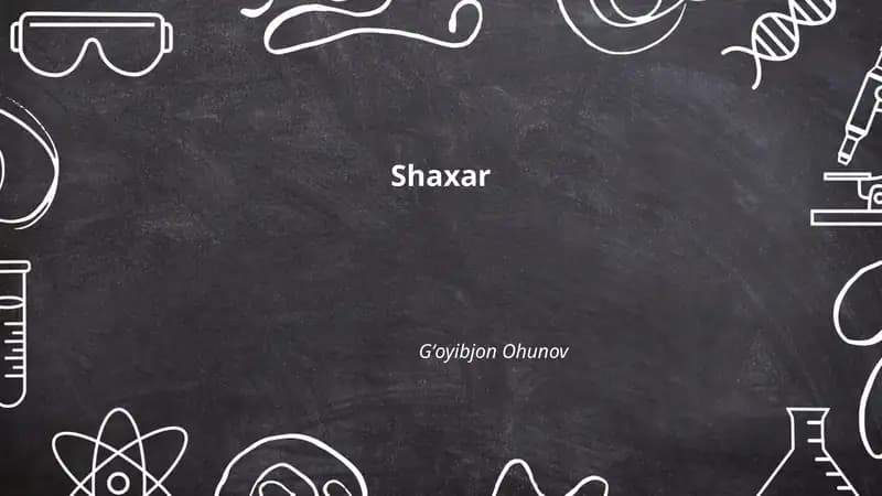 Shaxar tarixi va rivojlanishi