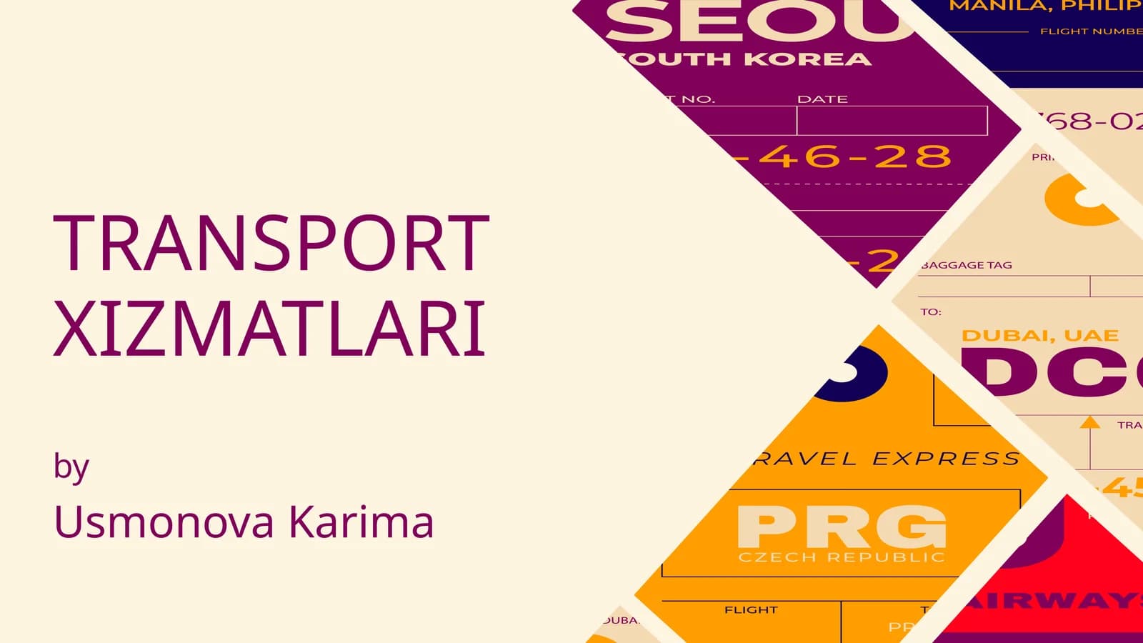 TRANSPORT XIZMATLARI