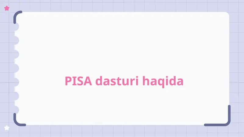 PISA dasturi