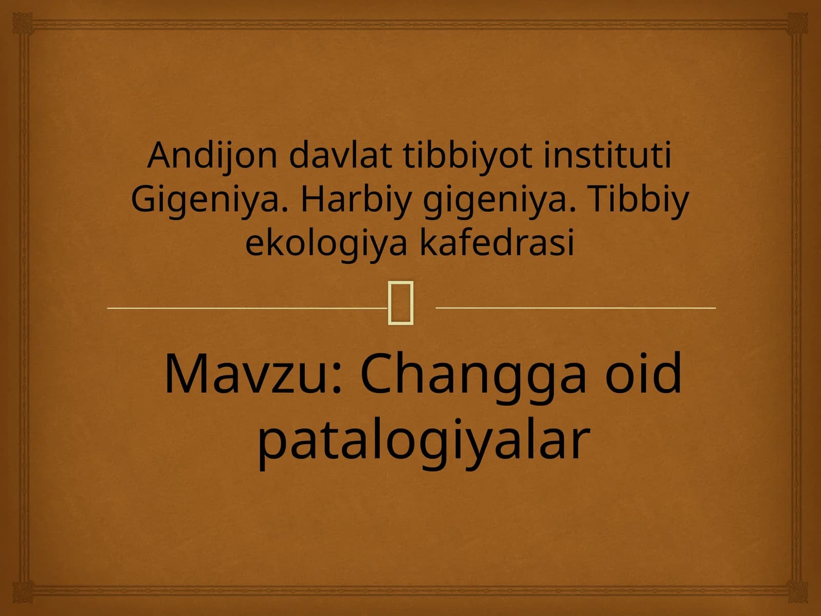 Changga oid patalogiyalar