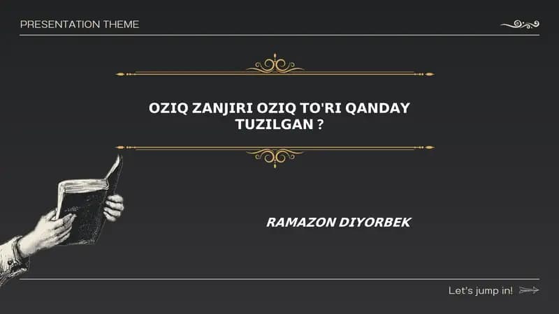 Oziq zanjiri tushunchasi