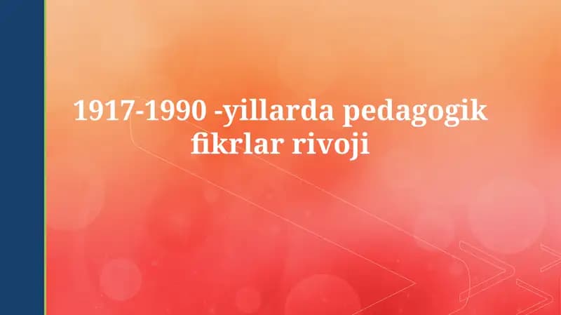 Sovet pedagogikasi va uning inqirozga yuz tutishi (1960-1990)