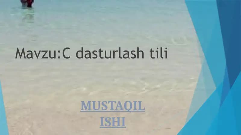C dasturlash tili