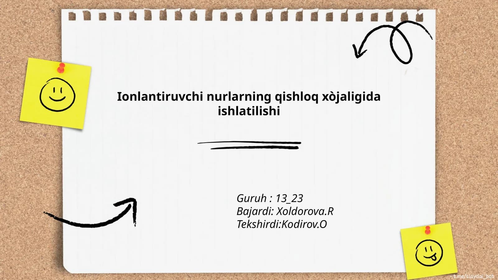 Ionlantiruvchi nurlarning qishloq xòjaligida ishlatilishi