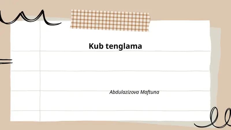Kub tenglama