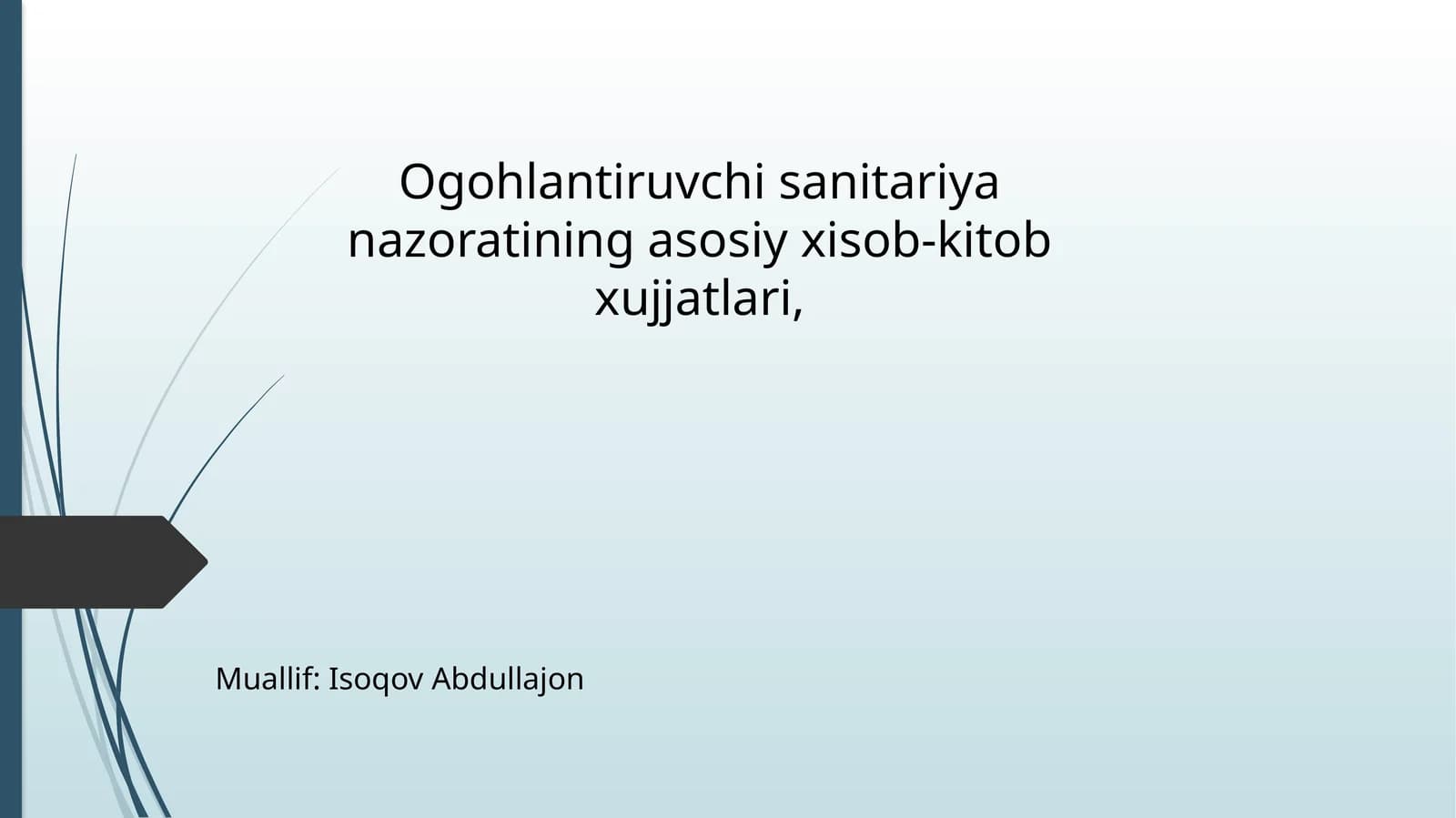 Ogohlantiruvchi Sanitariya Nazorati