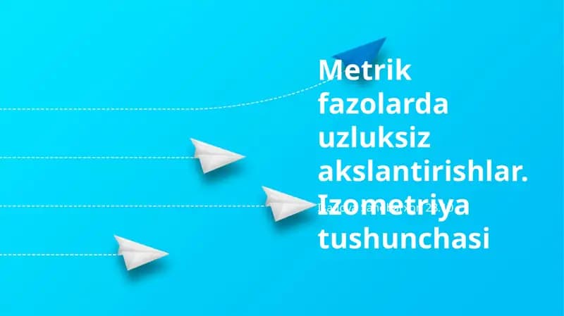 Metrik Fazolar va Izometriyalar
