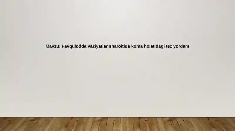 Komatoz bemorlar